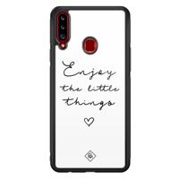 Samsung Galaxy A20s glazen hardcase - Enjoy life - thumbnail