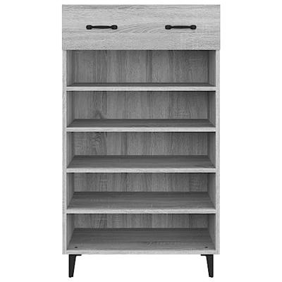 Schoenenkast 60x35x105 cm bewerkt hout grijs sonoma eikenkleur