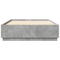 Bedframe bewerkt hout betongrijs 150x200 cm - thumbnail