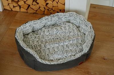 Nobby Cacho ovaal comfortbed, 55 x 50 x 21 cm, donkergrijs