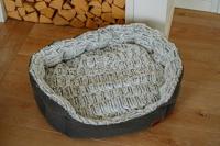 Nobby Cacho ovaal comfortbed, 55 x 50 x 21 cm, donkergrijs - thumbnail