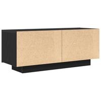 TV-kast Zwart Eiken 100 x 35 x 40 cm Bewerkt hout - thumbnail