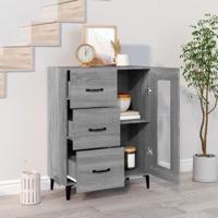 Dressoir 69,5x34x90 cm bewerkt hout grijs sonoma eikenkleurig - thumbnail