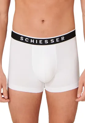 Schiesser Boxershorts 95/5 3-pack wit