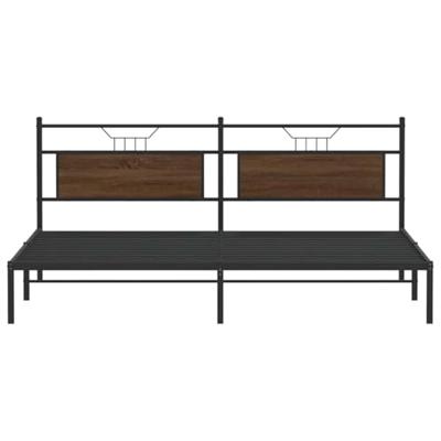 Bedframe zonder matras 193x203 cm spaanplaat bruin eikenkleurig