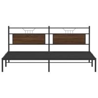 Bedframe zonder matras 193x203 cm spaanplaat bruin eikenkleurig - thumbnail