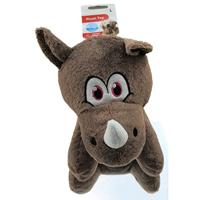 Hondenknuffel Henny Neushoorn L 40 centimeter Taupe - thumbnail