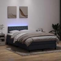 Boxspring met matras en LED fluweel donkergrijs 120x220 cm - thumbnail