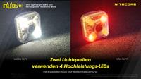 NiteCore NC-NU05V2 NU05 V2 Kleine mobiele lamp LED Zwart, Transparant - thumbnail