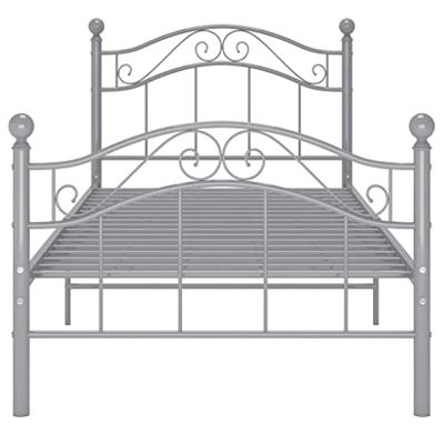Bedframe metaal grijs 90x200 cm Bedframe metaal grijs 90x200 cm