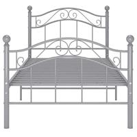 Bedframe metaal grijs 90x200 cm - thumbnail