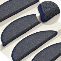 VidaXL Trapmatten 15 st 56x17x3 cm donkergrijs en blauw - thumbnail