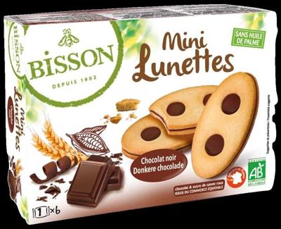 Bisson Gevulde chocoladekoekjes mini lunettes bio 175 Gram Bisson Gevulde chocoladekoekjes mini lunettes bio 175 Gram