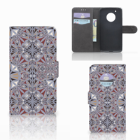 Motorola Moto G5 Plus Bookcase Flower Tiles - thumbnail