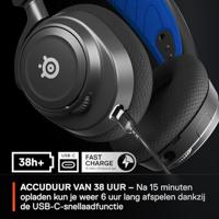 Steelseries Arctis Nova 7P Over Ear headset Bluetooth, Radiografisch Stereo Zwart, Blauw Ruisonderdrukking (microfoon) Headset, Volumeregeling, Microfoon - thumbnail