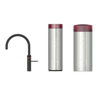 Quooker Fusion round met COMBI+ boiler en CUBE reservoir 5-in-1 kokend water kraan Zwart - thumbnail