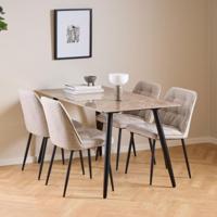 Bendt Eettafel 'Ib' Keramiek, 140 x 80cm, kleur Bruin - thumbnail