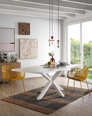 Kave Home Eettafel 'Argo' Wit, 200 x 100cm