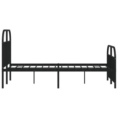 Bedframe met hoofd- en voeteneinde metaal zwart 120x190 cm Bedframe met hoofd- en voeteneinde metaal zwart 120x190 cm