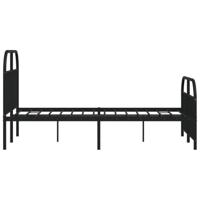 Bedframe met hoofd- en voeteneinde metaal zwart 120x190 cm - thumbnail
