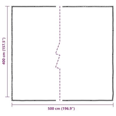 VidaXL Doorzichtig zeildoek met zeilringen 4x5 m polyethyleen