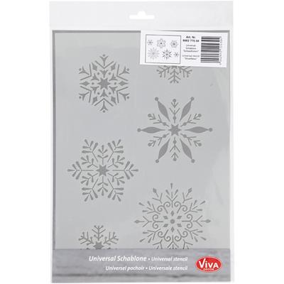 Viva Decor Flexibel sjabloon, sneeuwvlok, a4, vel 210x297 mm, 1 stuk