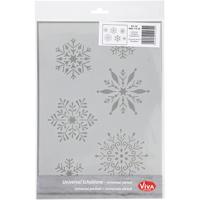 Viva Decor Flexibel sjabloon, sneeuwvlok, a4, vel 210x297 mm, 1 stuk - thumbnail