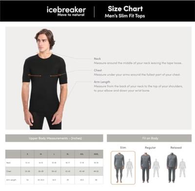 Icebreaker Merino 150 Anatomica SS Crewe Thermoshirt Heren Black M - thumbnail