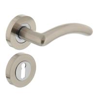 Intersteel Deurkruk Marieke op rozet met sleutelrozetten - nikkel mat - thumbnail