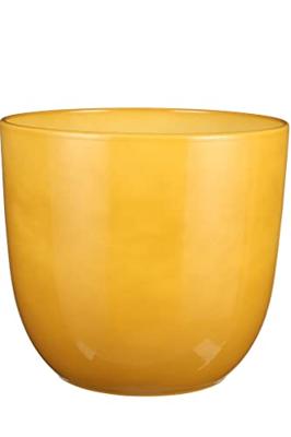 Tusca pot rond oker h14xd14,5cm Mica Decorations - Mica decorations