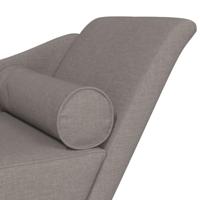 Chaise longue met kussens stof taupe - thumbnail