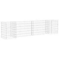 Gabion plantenbak H-vormig 260x40x60 cm staaldraad - thumbnail