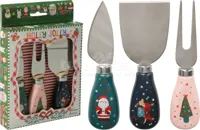 Kaasmesjes Kerst RVS Set 3st - thumbnail