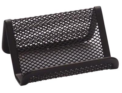 Q-CONNECT visitekaartenhouder 11 x 7,5 x 5 cm metaal zwart