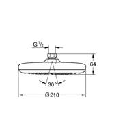 GROHE Tempesta 210 Hoofddouche - 21cm - 1 straalsoort - chroom 26408000 - thumbnail