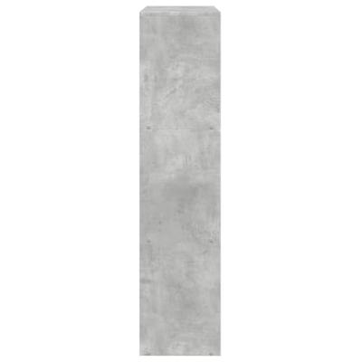 Kamerscherm / boekenkast 3-laags 123x29x123 cm hout betongrijs