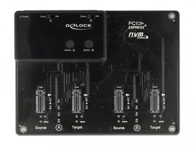 Delock 64124 USB-C, DC-aansluiting 3,5 mm Harde schijf-dockingstation Met clone-functie