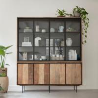 DTP Home Vitrinekast 'Metropole' Teakhout, 210 x 180cm - thumbnail