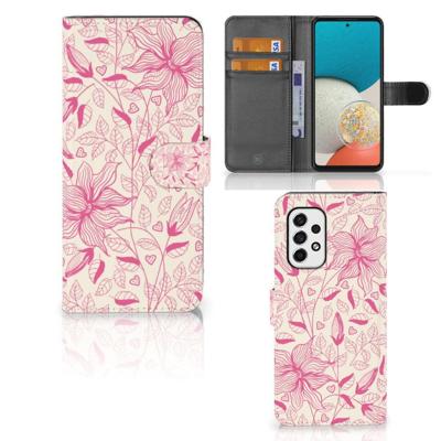 Samsung Galaxy A53 Hoesje Pink Flowers Samsung Galaxy A53 Hoesje Pink Flowers