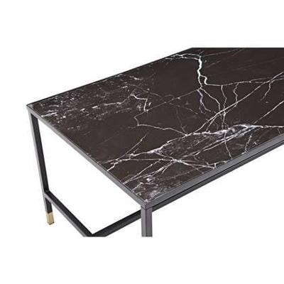 Nohr Salontafel 'Shaindy' Marmerlook, 130 x 60cm, kleur Zwart Nohr Salontafel 'Shaindy' Marmerlook, 130 x 60cm, kleur Zwart