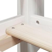 Stapelbed met dak massief grenenhout wit 90x190 cm - thumbnail