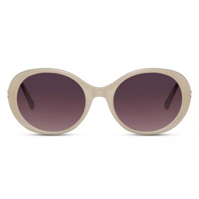 CWI zonnebril ovaal dames volledig omrand cat. 3 wit/zwart CWI zonnebril ovaal dames volledig omrand cat. 3 wit/zwart