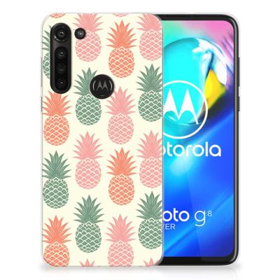 Motorola Moto G8 Power | Siliconen Case | Ananas
