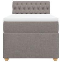 Boxspring met matras stof taupe 90x200 cm - thumbnail