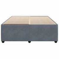 Bedframe zonder matras 160x200 cm fluweel donkergrijs - thumbnail