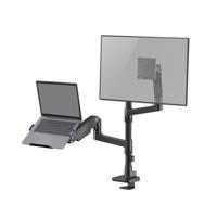 ACT Monitorarm max 49 met laptophouder office premium, gasveer, paalbevestiging, 1 monitor - thumbnail