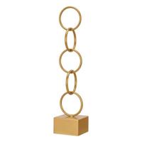 Decoratieve figuren Ringen Gouden Metaal (12,5 x 60,5 x 12,5 cm) - thumbnail