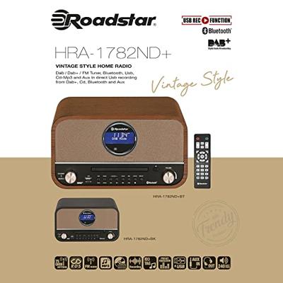 Roadstar HRA-1782D+BT DAB+ Retro Radio en CD Speler - thumbnail