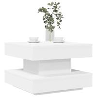 Salontafel 360 graden draaibaar 50x50x34,5 cm wit - thumbnail