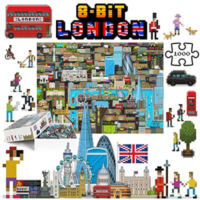 8-Bit Pixel Puzzle London Level 3 1000 Pieces